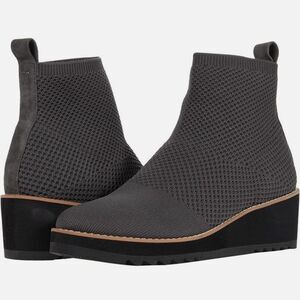 Eileen Fisher Knitted Stretch Wedge Booties